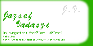 jozsef vadaszi business card